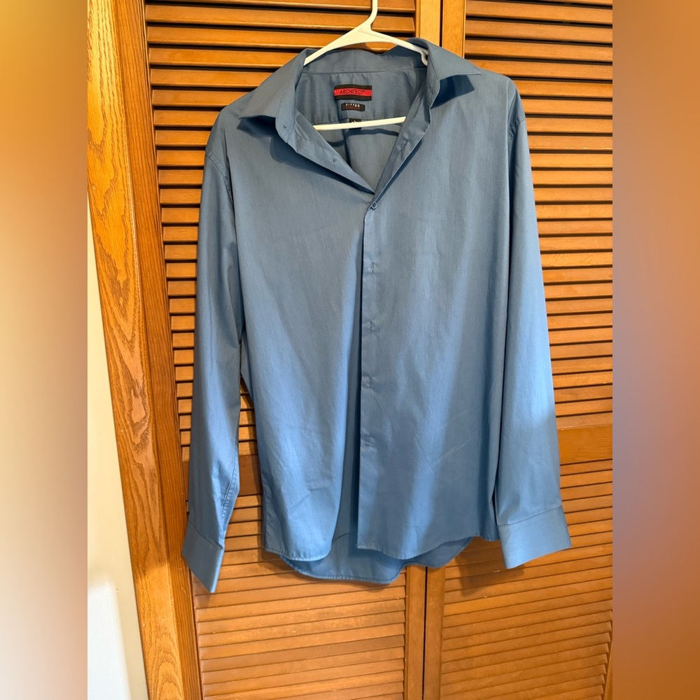 Architect Men's Classic Blue Dress Shirt